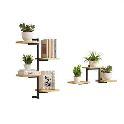 China (Other)Modern Adjustable Floating Style Wood And Metal Wall Storage Shelves Living Room Furniture for sale