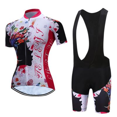 China Breathable Women Girls Quick Dry Cheap Cycling Tank Top Manufacturer Polyester Cycle Jersey And Shorts Cycling Tank Top Uniform for sale