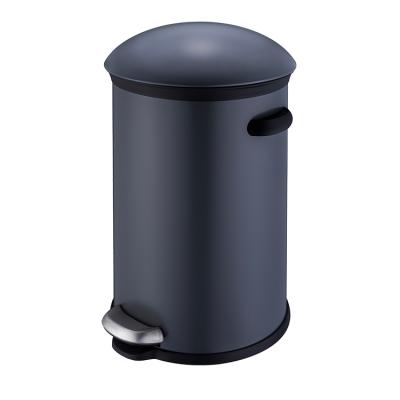 China BX Sustainable Group Kitchen Waste Pedal Bin 5L/12L/20L/30L Dark Blue Metallic Waste Bin for sale