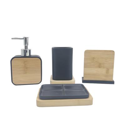 China Contemporary Classic Bx 4PCS/SETS Polyresin Bathroom Sets With Toilet Brush, Tumbler, Soap Dish And Soap Dispenser for sale