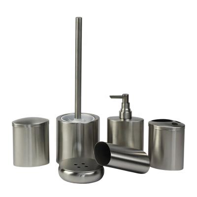 China BX Sustainable Durable Stainless Steel Bathroom Set SS Bathroom Accessories 6 Pcs Set for sale