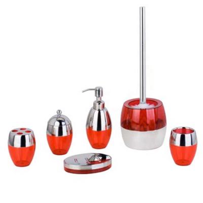 China Acrylic and BX Sustainable Stainless Steel Toilet Accessories Set Toothpaste Holder Soap Dispenser for sale