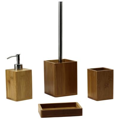 China New Viable BX Group Original Color Wooden Bathroom Accessories Set For Hotel for sale