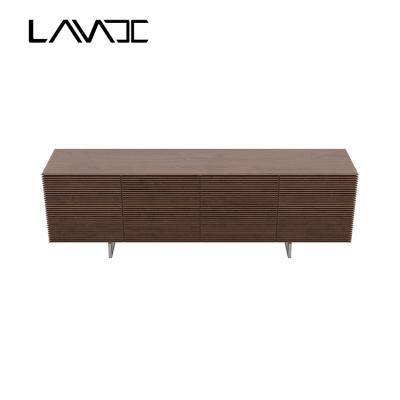 China Modern Shop Lande Quality Simple Design Walnut Color TV Stand Floor Cabinet Solid Wood Nordic Luxury Modern Stand for sale