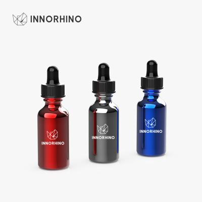 China Eco-friendly Essential Oil Liquid Serum Cap OEM Chrome Plating Tincture Pipette Oil Dropper E Vape Cosmetic Threaded Glass Bottle for sale