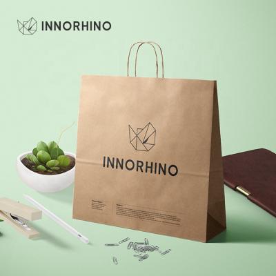 China Business& Purchasing Custom Paper Bags For Shop Eco Friendly Electronic Kraft Paper Tote Gift Packaging Brown White CMYK Pantone Plain Cardboard for sale