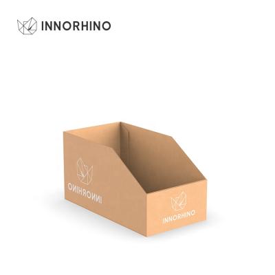 China Handmade Ready Made Paper Ready Packing PDQ Packaging Retail Counter Shop Tray Corrugated Display Box for sale