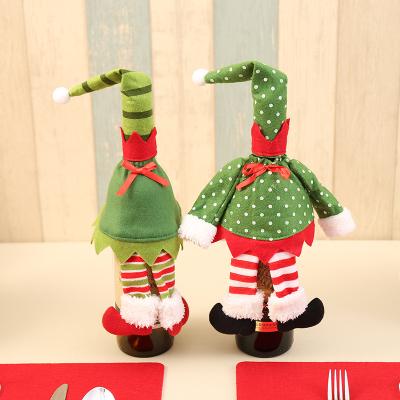 China Europe Christmas elven wine bottle set Christmas decorations champagne wine set red wine bottle wine bottle set for sale