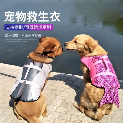 China Customization Swimming Swimsuit Swimsuit Summer Dog Clothing Mermaid Shark Swimwear Pet Viable Dog Life Vest Border Customization for sale