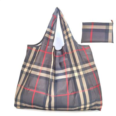 China Eco-friendly Handled Tote Bags Custom Wholesale Polyester Supermarket Shopping Reusable Grocery Bag for sale