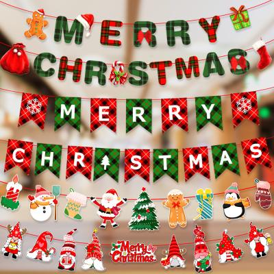 China Europe Xmas Christmas Decorations, Flag Printing Cartoon Festival Banner Flag Spent Christmas Party Decorate Ornament for sale