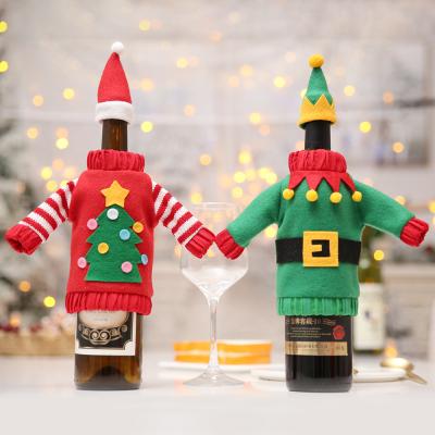 China Europe Style Wine Bottle Hot Decoration Christmas Holiday Decorations Champagne Wine Set Bottle Set for sale