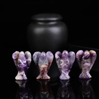 China Dream Stone Natrual Howlite Angel Carving For Decoration Nature Amethyst Angel Crystals Healing Wholesale From China for sale