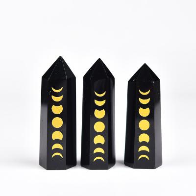 China Wholesale Natural Black Obsidian Crystal Tower Energy Tower From China for sale