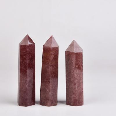 China China Wholesale Natural Strawberry Crystal Tower Crystal Tower Energy for Healing for sale