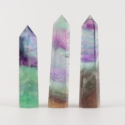 China China Wholesale High Quality Rainbow Fluorite Trick Wand Point for sale