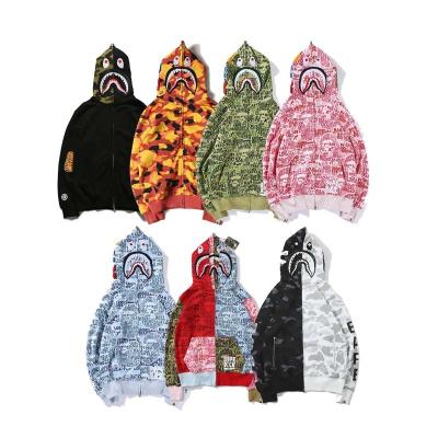 China Autumn/Winter Camouflage Camouflage Bank Cotton Zipper Bapee Casual Youth Anti-wrinkle Men's Thin Hoodie Pullover Hoodie for sale