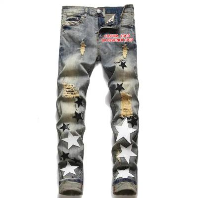 China New Customized QUICK DRY Slit Laid Jeans Pants For Mens Designer Brand Jeans For Men for sale