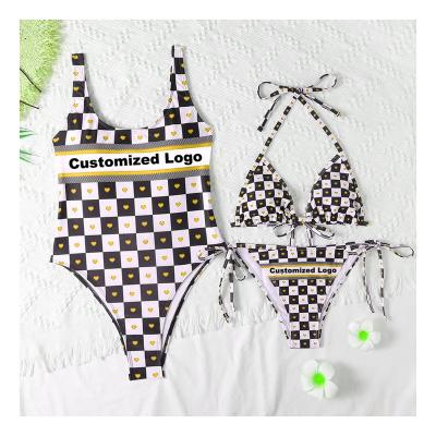 China New Luxury Designer Swimwear Brand Swimwear Plus Size Designer Brand Name Swimwear Two Piece Bikini Set for sale