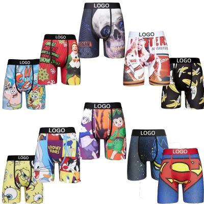 China 2023 New Customized Viable Factory Boxing Long Shorts Printed Casual Underwear Men's Underwear 3xl Plus Size Boxing Shorts Boxing Short for sale