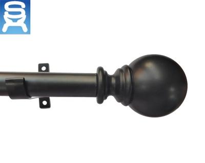 China Simple classic popular adjustable window curtain rod with ball finials for home decorative for sale