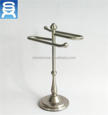 China Hotel Bathroom Accessories Metal Steel Wire Floor Standing Towel Racks for sale