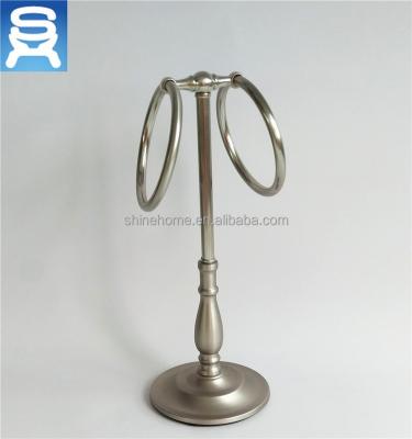 China Hotel Bathroom Bathroom Chrome Free Standing Towel Rack / Stain Nickel / ORB Paper Holder for sale