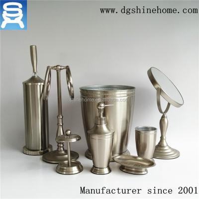 China Hotel Bathroom Decoration China Factory Direct Sales Hardware Hotel Bathroom Stainless Steel Accessory Nickel Plated Set for sale