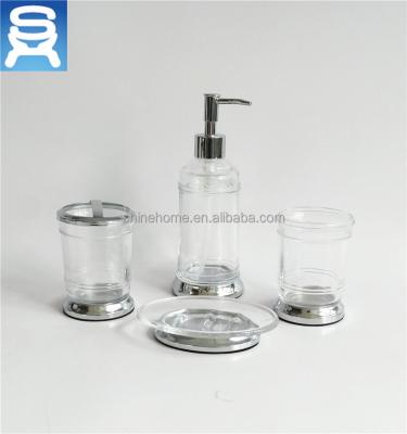 China Hotel Bathroom Decoration Bathroom Bottle Glass Hand Liquid Soap Dispenser for sale