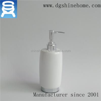 China Foam Soap Dispenser White Ceramic Hand Lotion Pump Liquid Soap Dispensers for Kitchen and Bath Vanities for sale