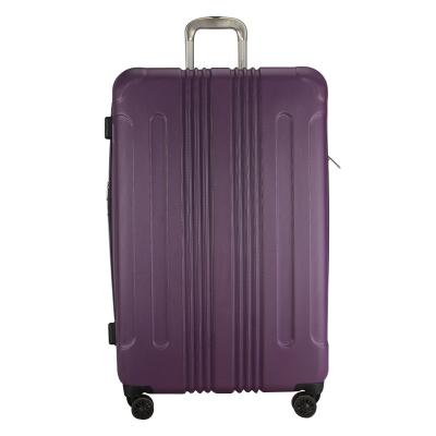 China ABS Customize Logo Business Luggage Box ABS Hard Shell Purple Travel Luggage Suitcase Set for sale