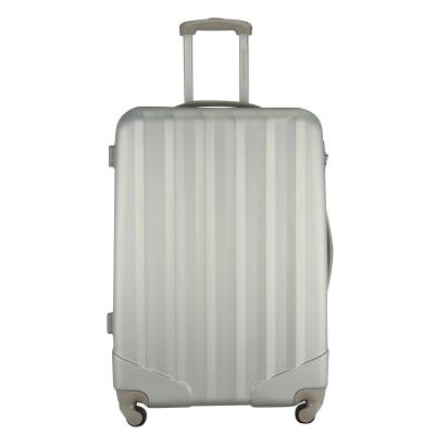 China PP plain color off white color 20 24 28 inch 3 sizes carry on big hardside spinner wheel luggage for sale