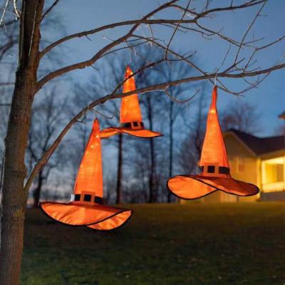 China Eco-friendly Ornament Costume Halloween Festival Cosplay Witch Led Light Hat Decorations for sale