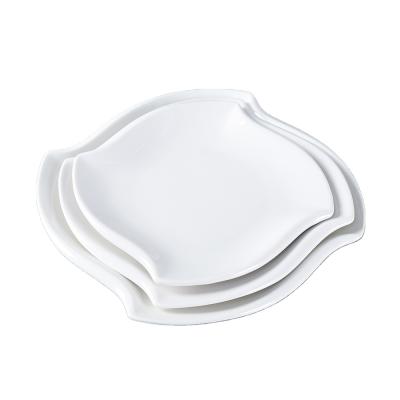 China Sustainable New Design Restaurant Hotel Wholesale White Porcelain Dish for sale