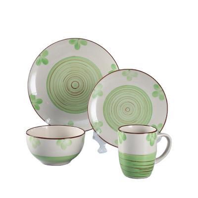 China Viable Hand Painted Porcelain Stoneware Inexpensive Dinner Set for sale