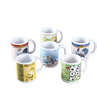 China Viable Price Competitive Price Porcelain Mug Ceramic Mug With Animal Decal for sale