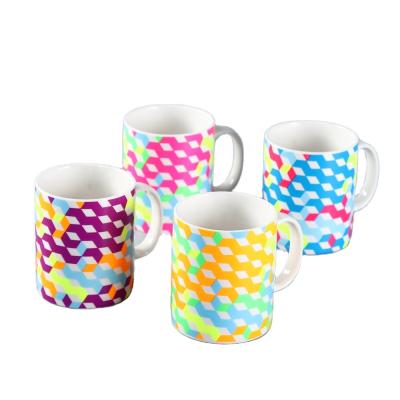 China Sustainable Creative Modern Design Decal 11OZ Mug 330ml Porcelain Ceramic Mugs for sale