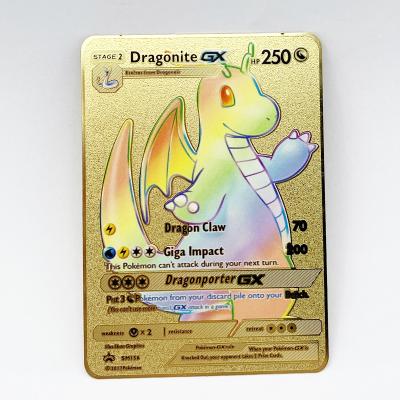 China Metal/Stainless Steel Hot Sales Trading Game Card Metal Charizard GX 1Set Edition Pocket Game Card for sale