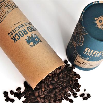 China Other Hot Sale Custom Printed Round Kraft Paper For Tea Coffee Tube Box Eco-friendly Cylinder Round Tube Box for sale