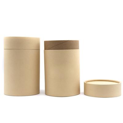 China Amazon Recyclable 2021 High Quality Cylinder Candle Box Packaging Custom Size Round Kraft Paper Box for sale