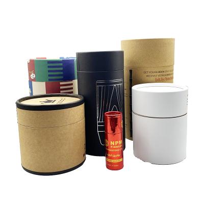 China 2021 Amazon Recyclable Hot Sale Cylinder Tea Packaging Tin Aluminum Custom Size Eco Friendly Cylinder Paper Packaging for sale