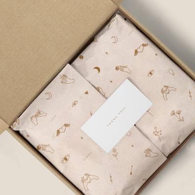 China Moisture Proof Apparel Wrapping Custom Printed Tissue Paper Roll Gift Wrapping Tissue Paper Manufacturer for sale