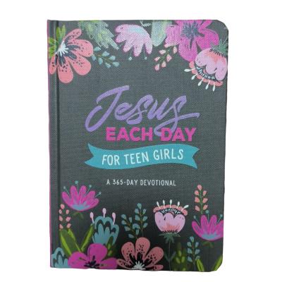 China Jesus Each Day For Teen Girls  Hardcover Christian Novel Book Printing With Sopt UV And Customized Cover Finish for sale