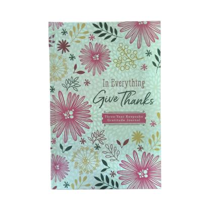 China In Everything Give Thanks Three-Year Keepsake Gratitude Journal 4C Diary Printing Services For Christian Journals for sale