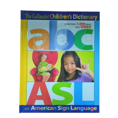 China Dictionary of American Sign Language Gloss Laminated Hardcover Dictionary with 4c/4c Matte Art Paper Pages for sale