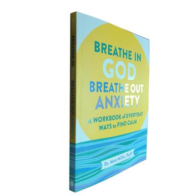 China Breathe in God , Breathe Out Anxiety 7''X9'' Softcover Book with Matte Lamination and Spot UV on 4C/4C 120GSM Woodfree for sale