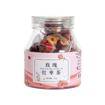 China Traditional Chinese Blended Flora Tea In Bags Rose Dates Red Tea Womb Hot Tea for sale