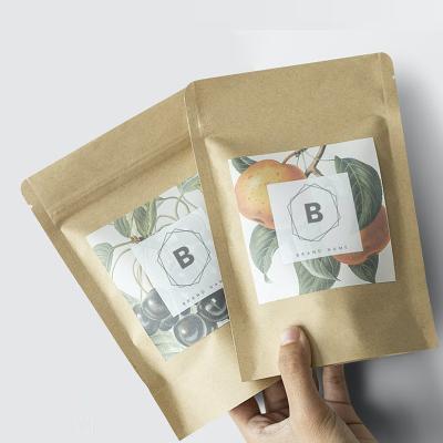 China Eco Friendly Recyclable Custom Printed Mylar Plastic Paper Resealable Bags For Tea Food Packaging Holder Up Pouch Bag Plastic Bags for sale