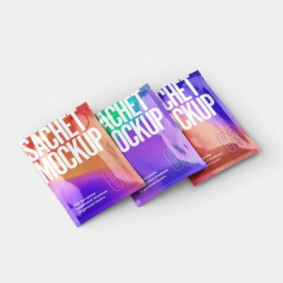 China Free Sample Recyclable Customize 3 Flexible Side Seal Print Seal Small Pockets Holographic Plastic Packaging Bag Resealable for sale