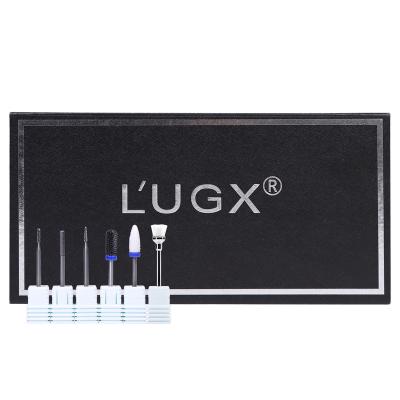 China Easy Apply Lugx Professional Safe Nail Drill Bit Set For Acrylic Cuticle Removal for sale